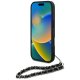 Karl Lagerfeld Saffiano Crystals w/Chain vāciņš iPhone 16 Pro, Melns