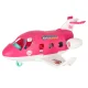 Foldable Doll Airplane with Stewardess and Accessories, Pink