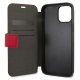 Apple iPhone 12 mini 5.4\" US Polo Embroidery Collection Book Case Cover (USFLBKP12SPUGFLRE), Red