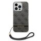 Чехол Guess 4G Print Strap для iPhone 14 Pro, Черный