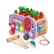 ECOTOYS Wooden Activity Center Elephant 8-in-1 with Sorter and Xylophone