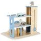 Wooden Multi-Level Toy Parking Garage with Gas Station