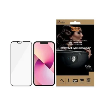 PanzerGlass E2E Screen Protector with Camera Cover for iPhone 13 mini, Black