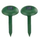 Ultrasonic Mole and Rodent Repeller with Solar Battery - 2pcs., Green