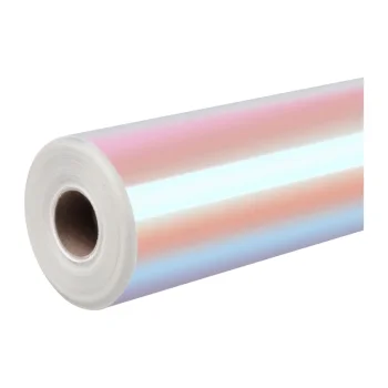 HTVRONT KZ-QKJ-0894-2USH Holographic Self-Adhesive Film, 30.5 x 90 cm, Pink-Purple