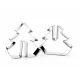 3D Christmas Cookie Cutters Set of 8 for Holiday Baking and Fondant