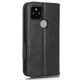 Google Pixel 5 Triangle Pattern Flip Case Wallet Cover, Black