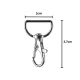 Metal Carabiners for Keys and Bags, Fish Shape, 20mm, Silver, 500 pcs