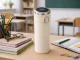 Thermal Coffee Mug with Temperature Display 400ml, Cream
