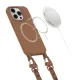 Tech-Protect iPhone 15 Pro Case MagNecklace MagSafe, Brown