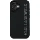Karl Lagerfeld HC 3D Rubber Elongated Glitter Case for iPhone 16 - Black