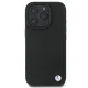 BMW iPhone 16 Pro Max Case Signature Leather Diamond Metal Logo MagSafe, Black