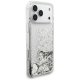 Guess Liq case. Glitter Charms iPhone 17 Pro - silver