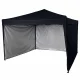 LUARO Garden Pavilion 3x3 m, 3 Walls, Black