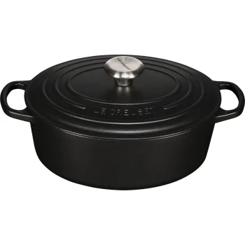 Le Creuset Signature Oval Cast Iron Casserole 27 cm, 4.1 l, Matte Black