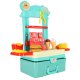 Kids Kitchen Playset in a Suitcase: Portable Fast Food Toy with Burgers and Fries