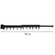 Folding Wall-Mounted Clothes Drying Rack, 90cm, Black