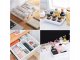 Cutlery, Kitchen Utensils, Tools, Stationery Storage Tray Drawer Modular Organizer, White