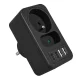 Socket Splitter Maclean MCE249 F/B 2x AC Outlets, 2x USB-A 18W, 2x USB-C PD 20W, Black
