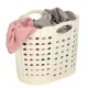 Collapsible Laundry Basket with Handles, Cream