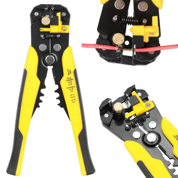 Wire Stripper and Crimping Tool 11343, Yellow/Black