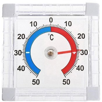 Self-adhesive window external round thermometer