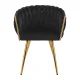 Velvet Salon Chair 4Rico QS-GW06G Ergonomic, Black
