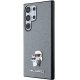 Samsung Galaxy S24 Ultra (SM-S928) Karl Lagerfeld Saffiano Karl&Choupette Metal Pin Case Cover, Gray
