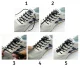 No-Tie Elastic Shoelaces with Lock System 100 cm, Black