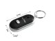 Chip Keychain Reacts to Whistle with LED Key Finder, Black