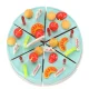 Toy Birthday Cake with Velcro Cutting, 75 Pieces, Blue