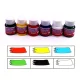 Ikonka Fabric Paint Set (6 x 25ml) with Brush and Palette