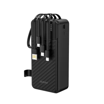 Dudao K11 Max 30000mAh Powerbank with Built-in Cables, Black