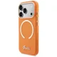 Guess IML Script Metal MagSafe Case for iPhone 17 Pro, Orange