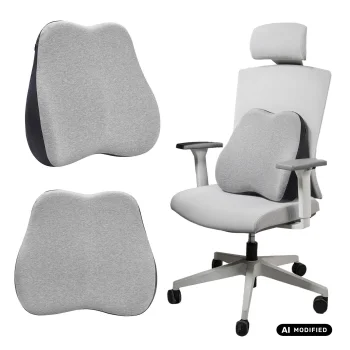 Promedix PR-215 Memory Foam Lumbar Support Pillow, 45x40x10 cm