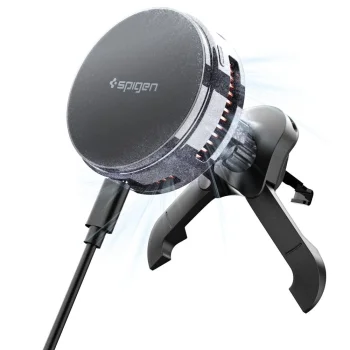 Spigen Essential EV25MFAQ MagSafe Car Vent Mount with 25W Wireless Charger - Black