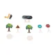 Magnetic Building Blocks - Racing Track with Cars, 129 Pieces