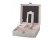 Jewelry Case Display Box Storage Organizer With Mirror, White
