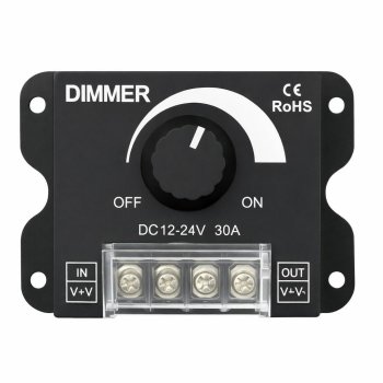Rotary LED Dimmer Switch 12-24V 30A