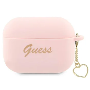 Guess AirPods Pro 2 Case Silicone Charm Heart Pink