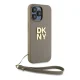 DKNY iPhone 15 Pro Max Case Wrist Strap Stock Logo, Beige