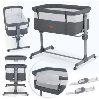 Nukido NK-243 Foldable Bedside Sleeper & Baby Travel Cot