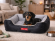 Plush Velour Dog Bed Sofa for Medium Dogs, Comfortable Pet Lounger with Washable Cover