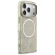 Guess IML Peony Dot MagSafe Case for iPhone 17 Pro, Beige
