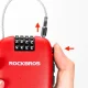Rockbros 32420981001 Bicycle Lock with Retractable Cable - Red
