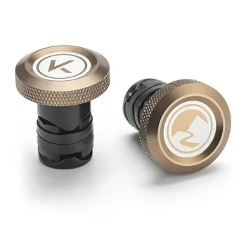 Rockbros VK-KB10 ROAD TO SKY Aluminum Bicycle Handlebar Plugs - Brown