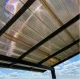 Profiled Polycarbonate Roof Sheet Diamond Tile Effect 2.8 mm, 0.954 x 6 m, Bronze