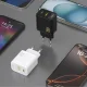 Dudao A26TCEU GaN USB-A / USB-C 25W Wall Charger with USB-C Cable - Black