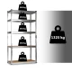 Humberg Hr-853 Metal Storage Shelving Unit 183x90x40 cm, Silver