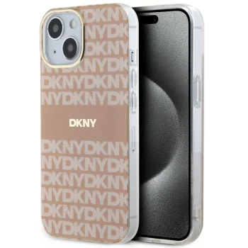DKNY iPhone 15 / 14 / 13 Case IML Mono & Stripe MagSafe, Pink